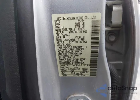 2004 Nissan Xterra Xe from USA, damaged, VIN 5N1ED28T94C641636